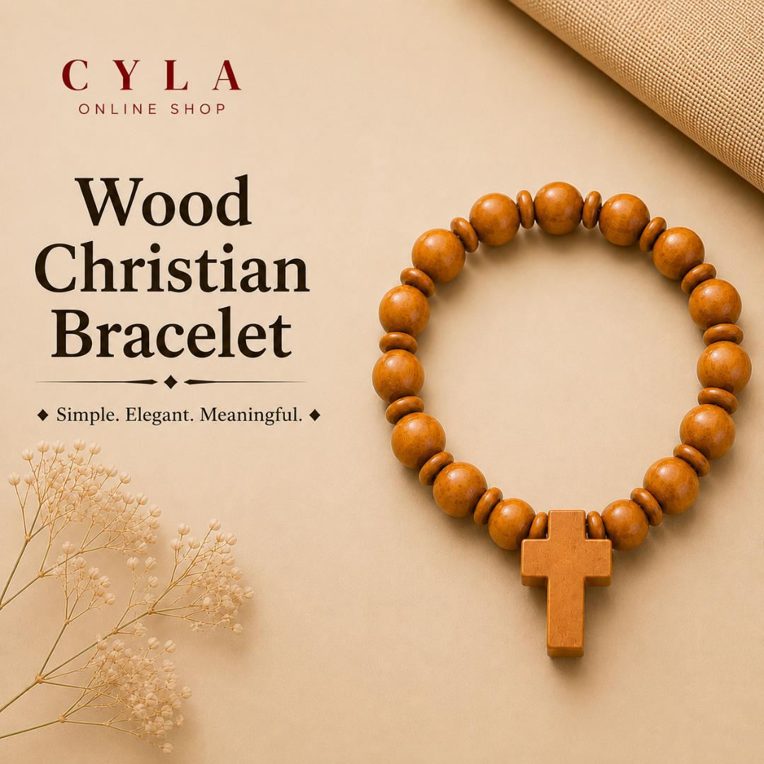 Wood Christian Bracelet Fashion Accessories Catholic Prayer Rosary Bracelet Christian Wooden Beads