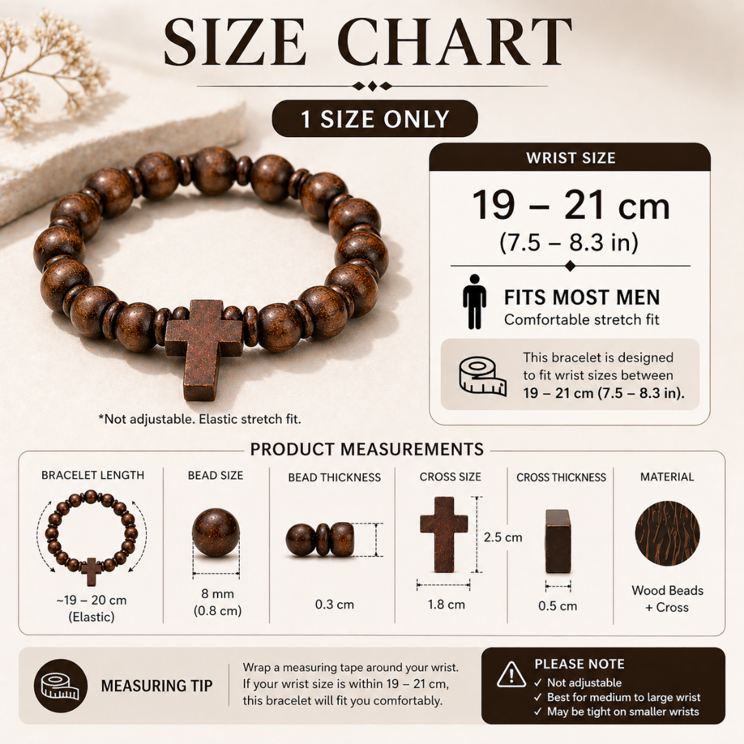 Wood Christian Bracelet Fashion Accessories Catholic Prayer Rosary Bracelet Christian Wooden Beads