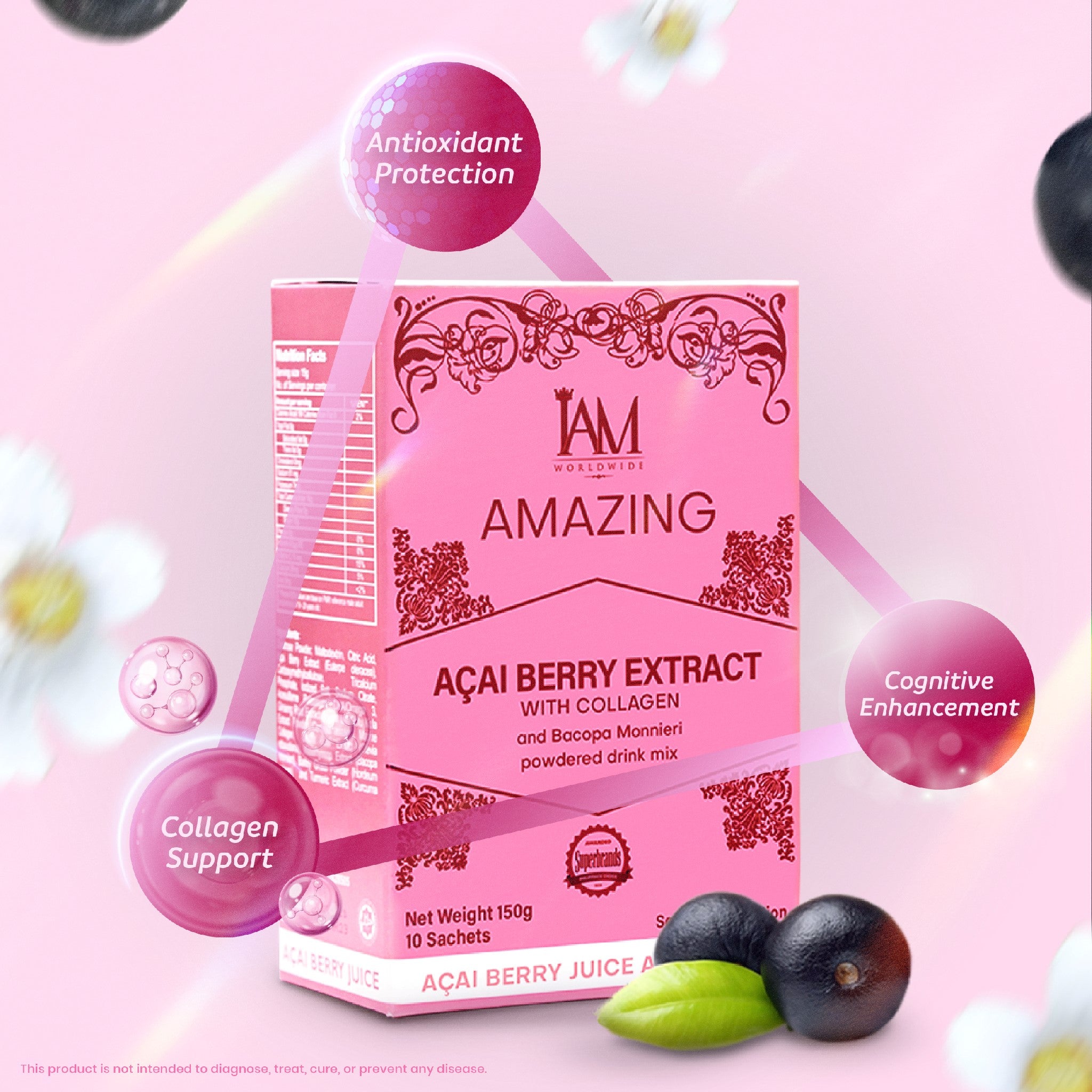 Amazing Acai Berry Extract with Collagen and Bacopa Monnieri