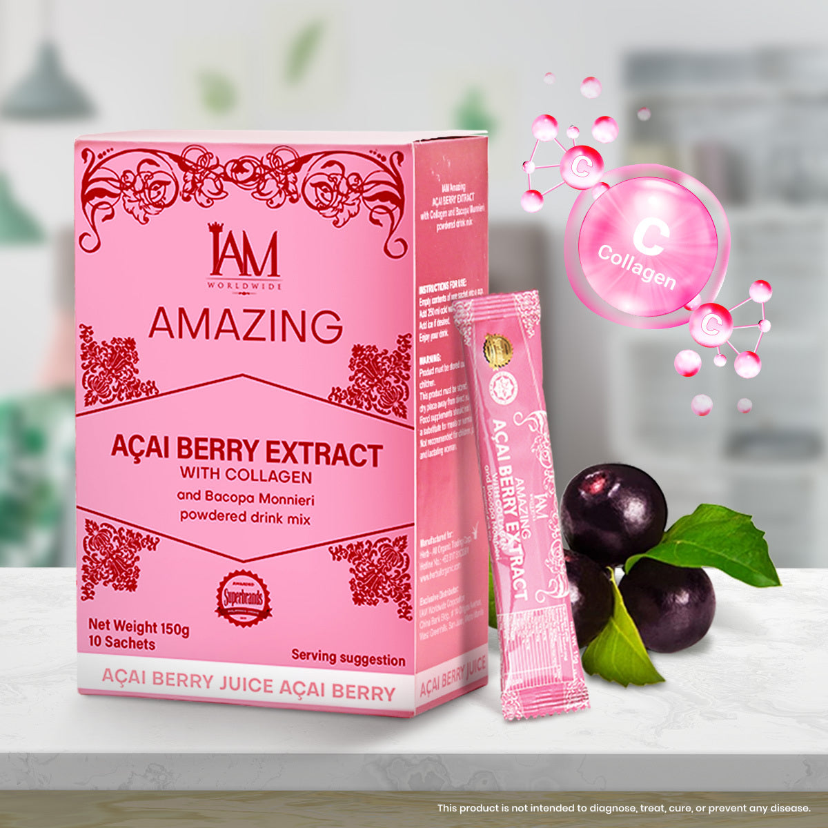 Amazing Acai Berry Extract with Collagen and Bacopa Monnieri