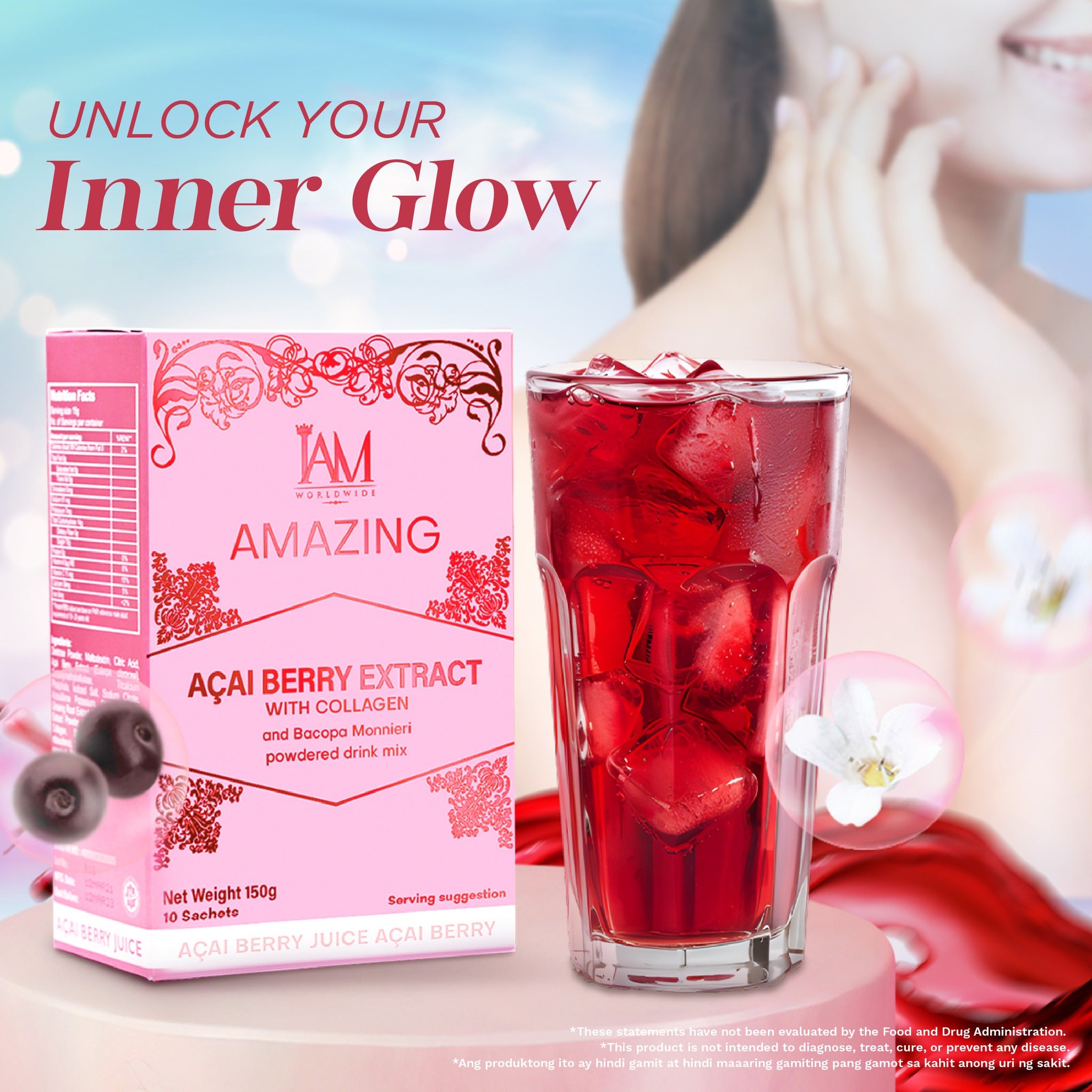Amazing Acai Berry Extract with Collagen and Bacopa Monnieri