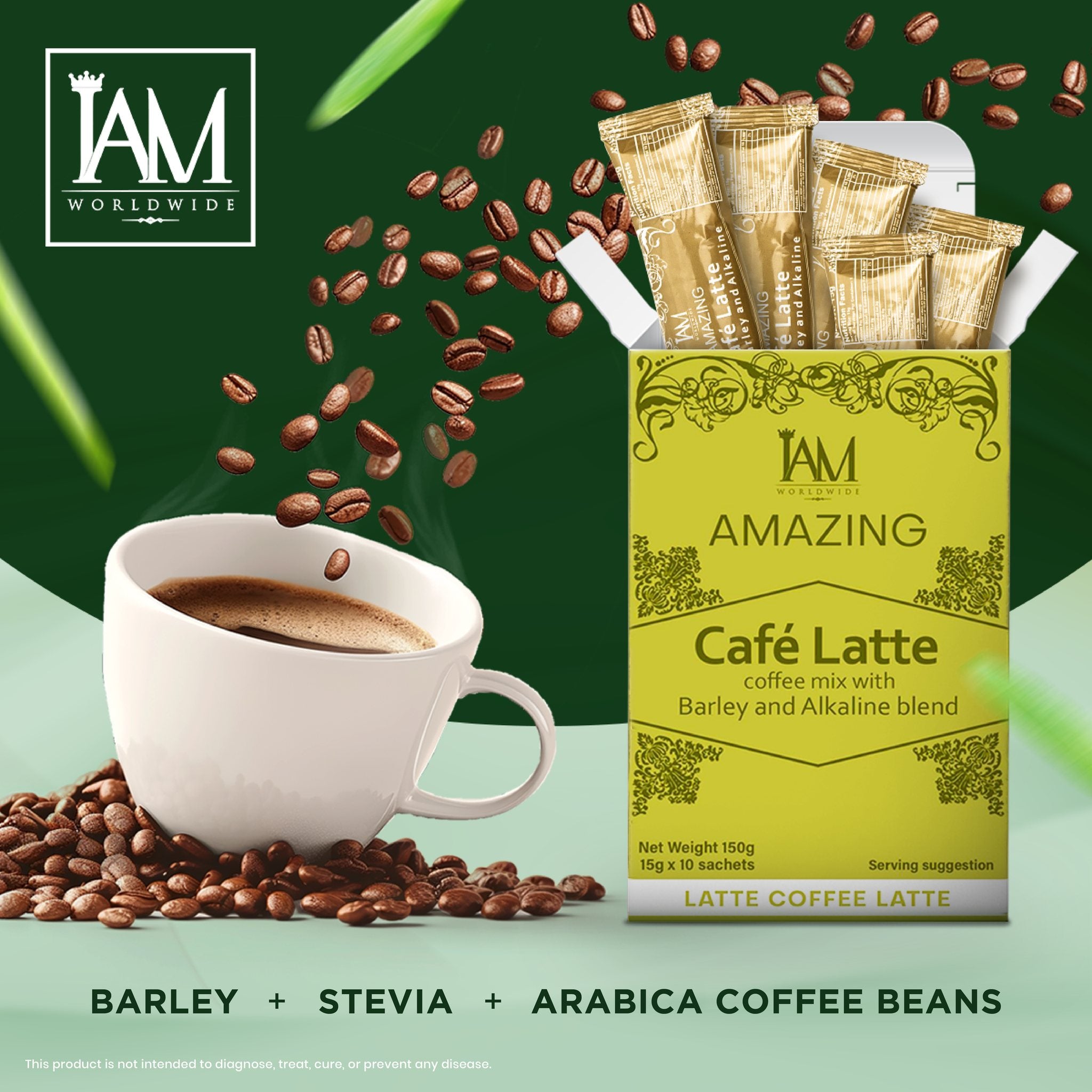 Amazing Cafe Latte with Barley and Alkaline