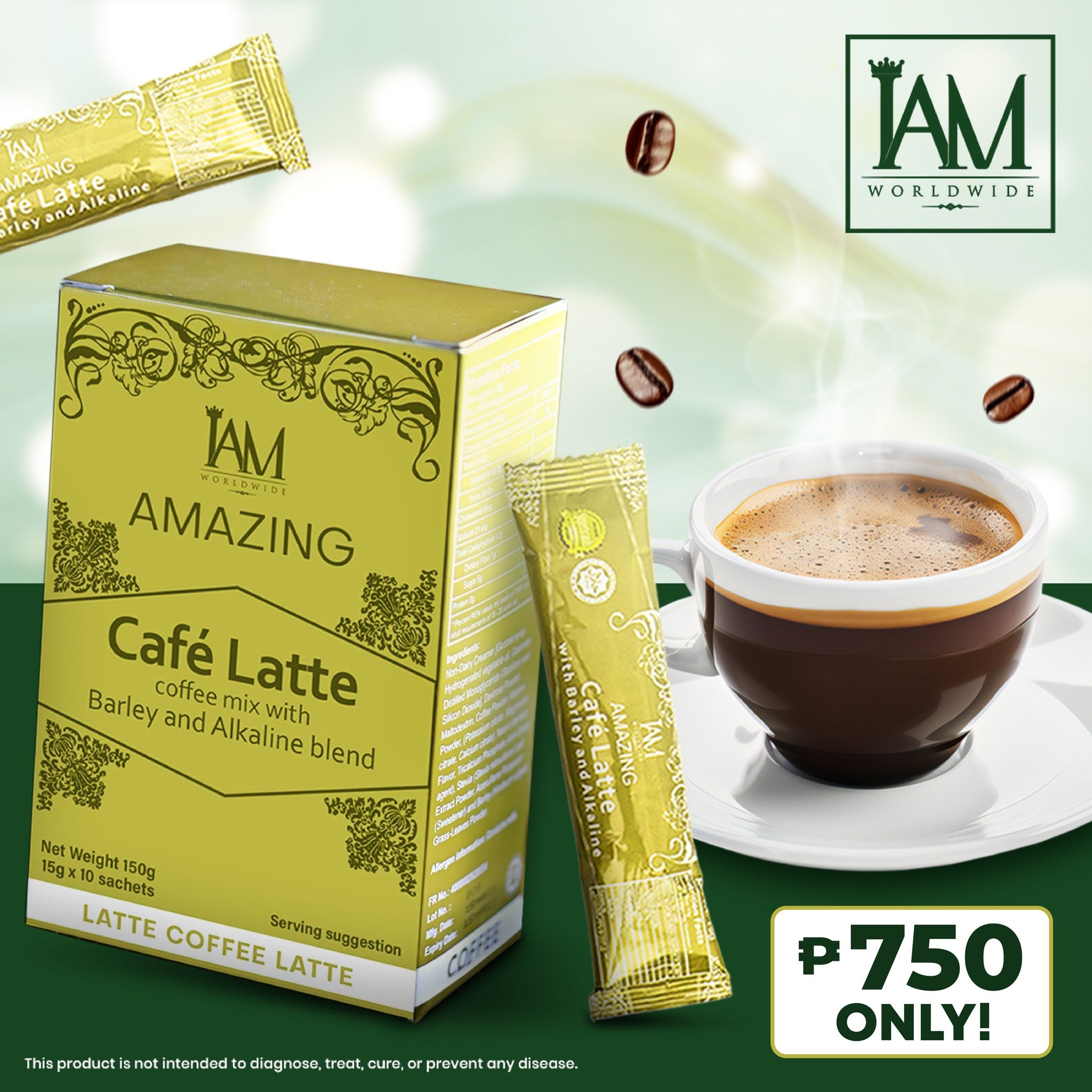 Amazing Cafe Latte with Barley and Alkaline