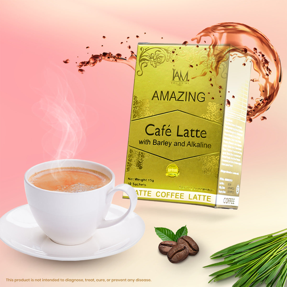 Amazing Cafe Latte with Barley and Alkaline